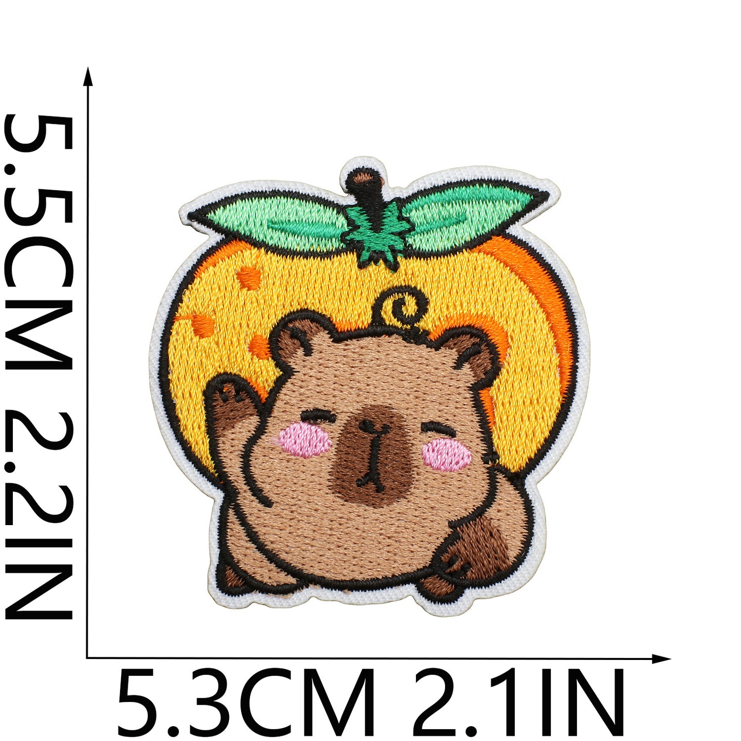 Iron-On Cute Chubby Capybara Embroidered Patch