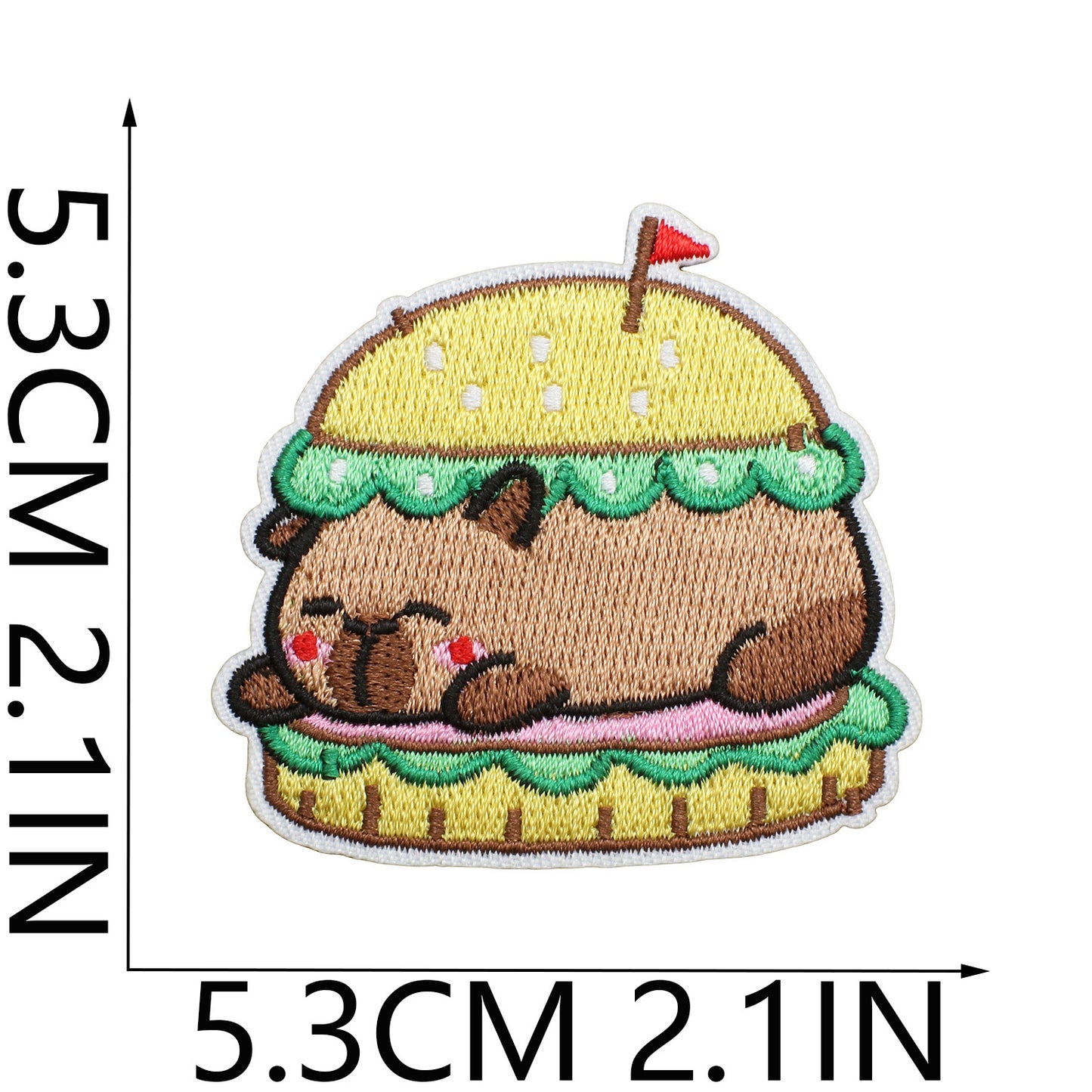 Iron-On Cute Chubby Capybara Embroidered Patch