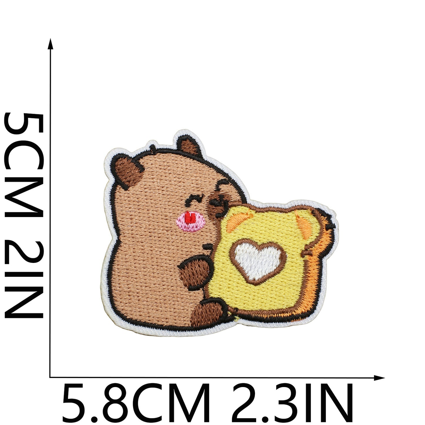 Iron-On Cute Chubby Capybara Embroidered Patch