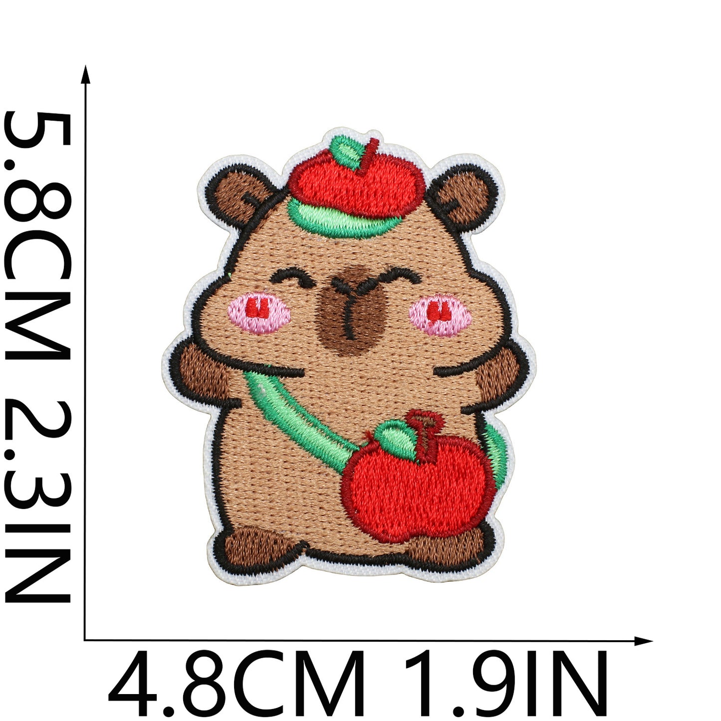 Iron-On Cute Chubby Capybara Embroidered Patch