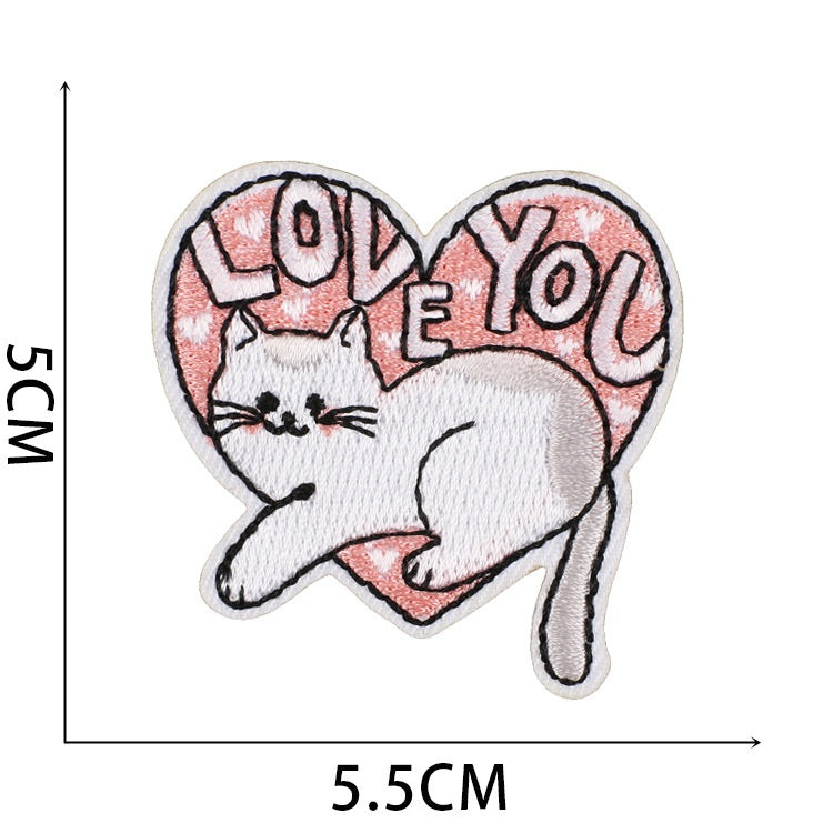 Iron-On Cute Dogs & Cats Embroidered Patch