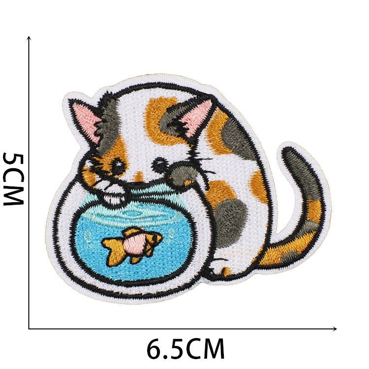 Iron-On Cute Dogs & Cats Embroidered Patch