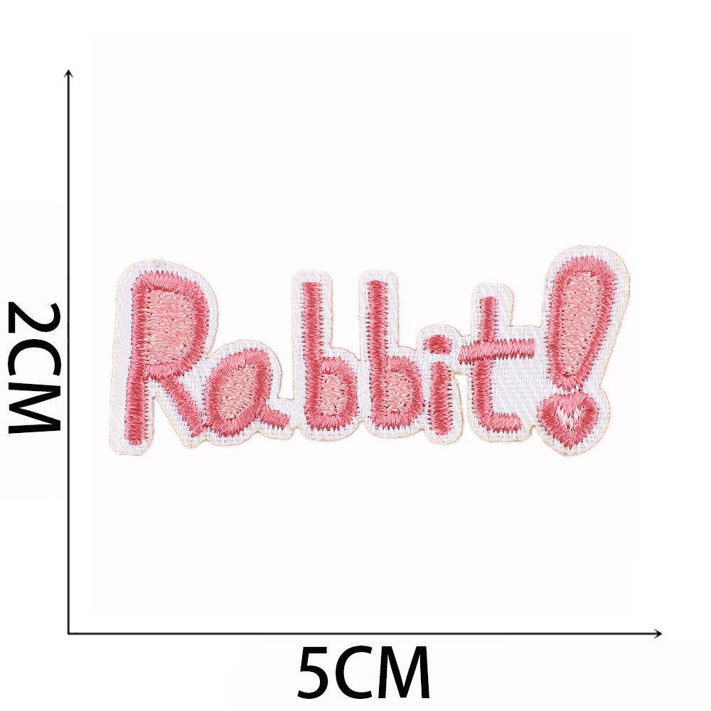 Iron-On Cute Bunny & Bear Embroidered Patch