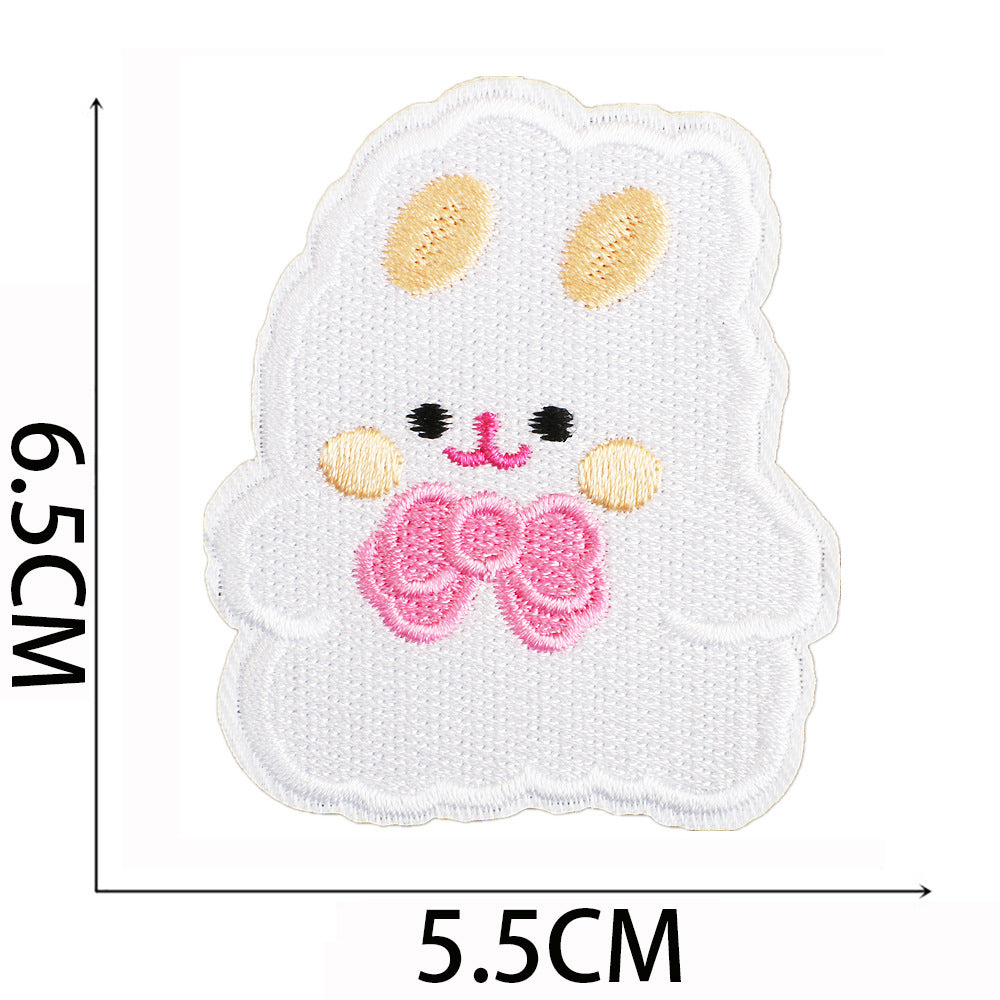 Iron-On Cute Bunny & Bear Embroidered Patch