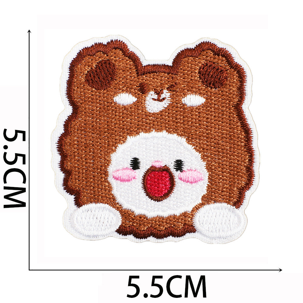 Iron-On Cute Bunny & Bear Embroidered Patch