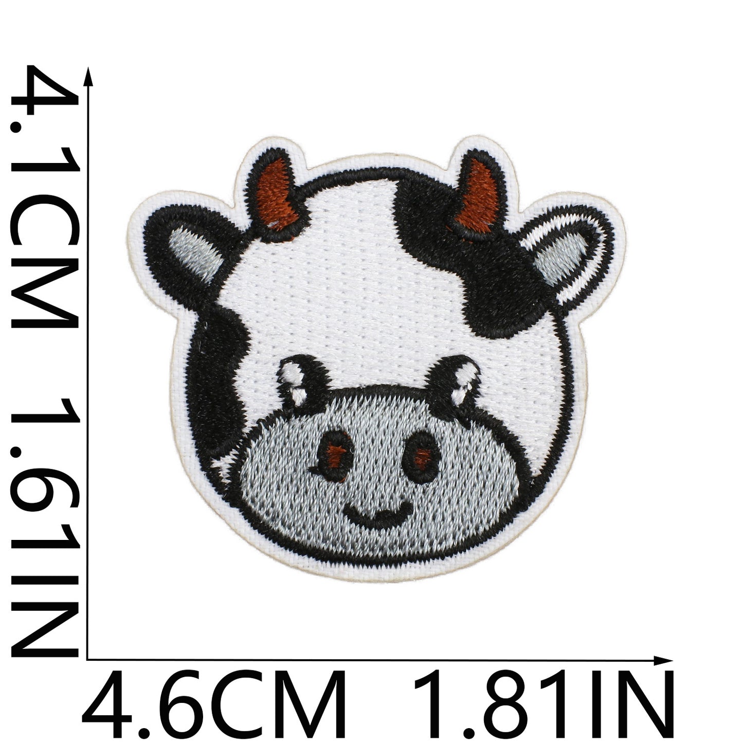 Iron-on Cute Kawaii Cow Embroidered Patch