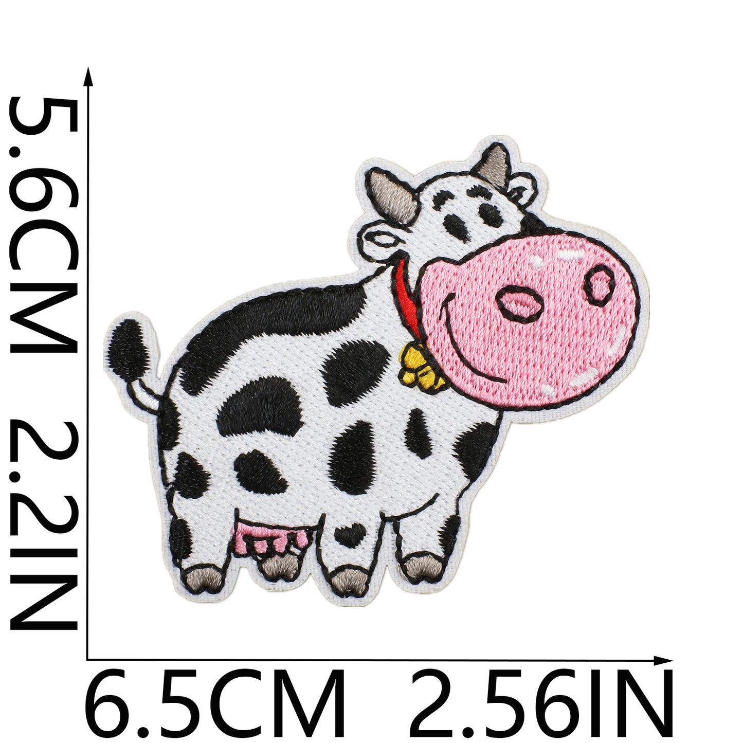 Iron-on Cute Kawaii Cow Embroidered Patch