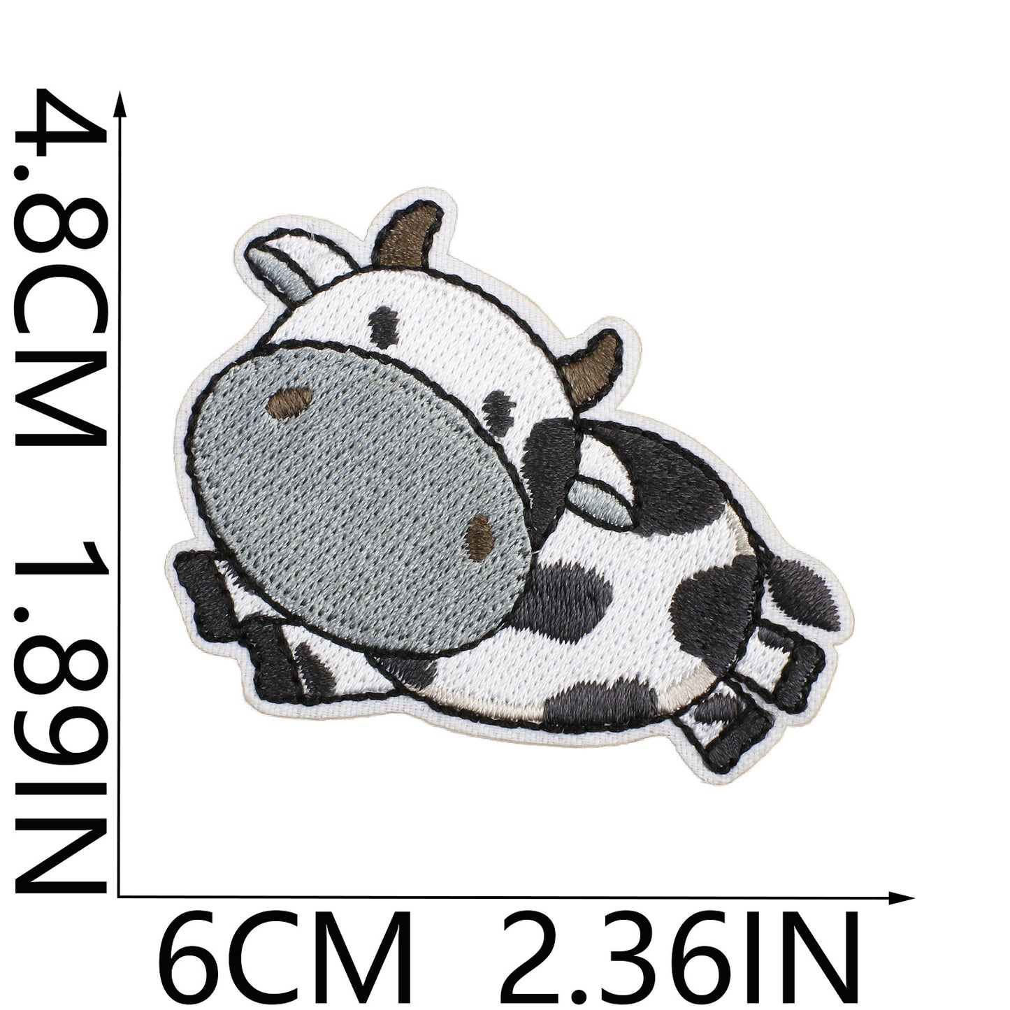 Iron-on Cute Cartoon Cow Embroidered Patch