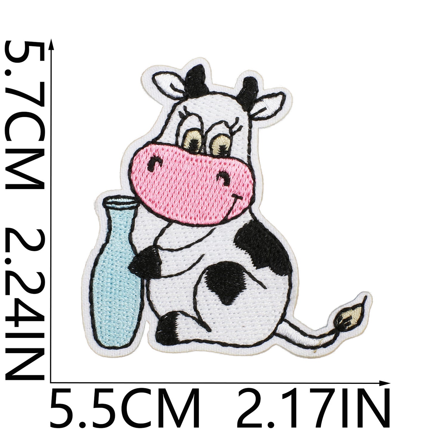 Iron-on Cute Cartoon Cow Embroidered Patch
