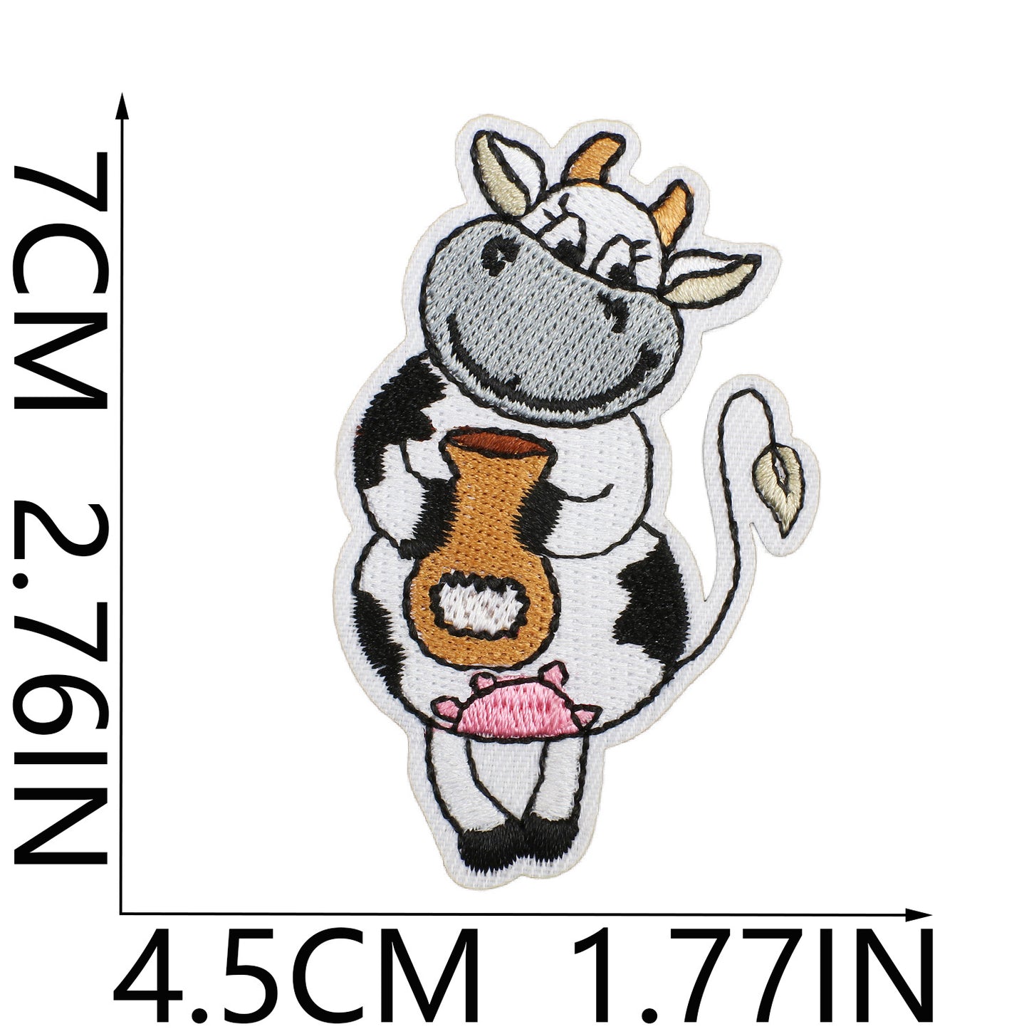 Iron-on Cute Cartoon Cow Embroidered Patch