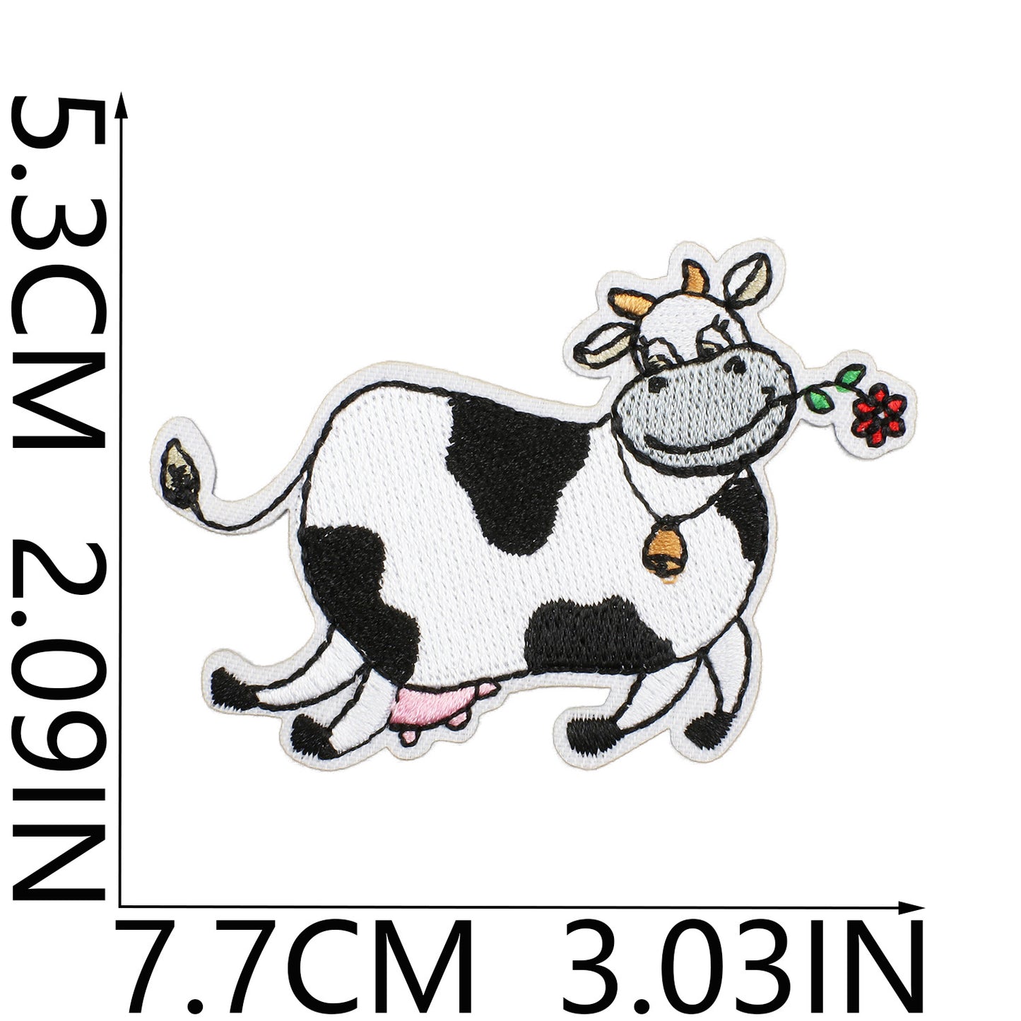 Iron-on Cute Cartoon Cow Embroidered Patch