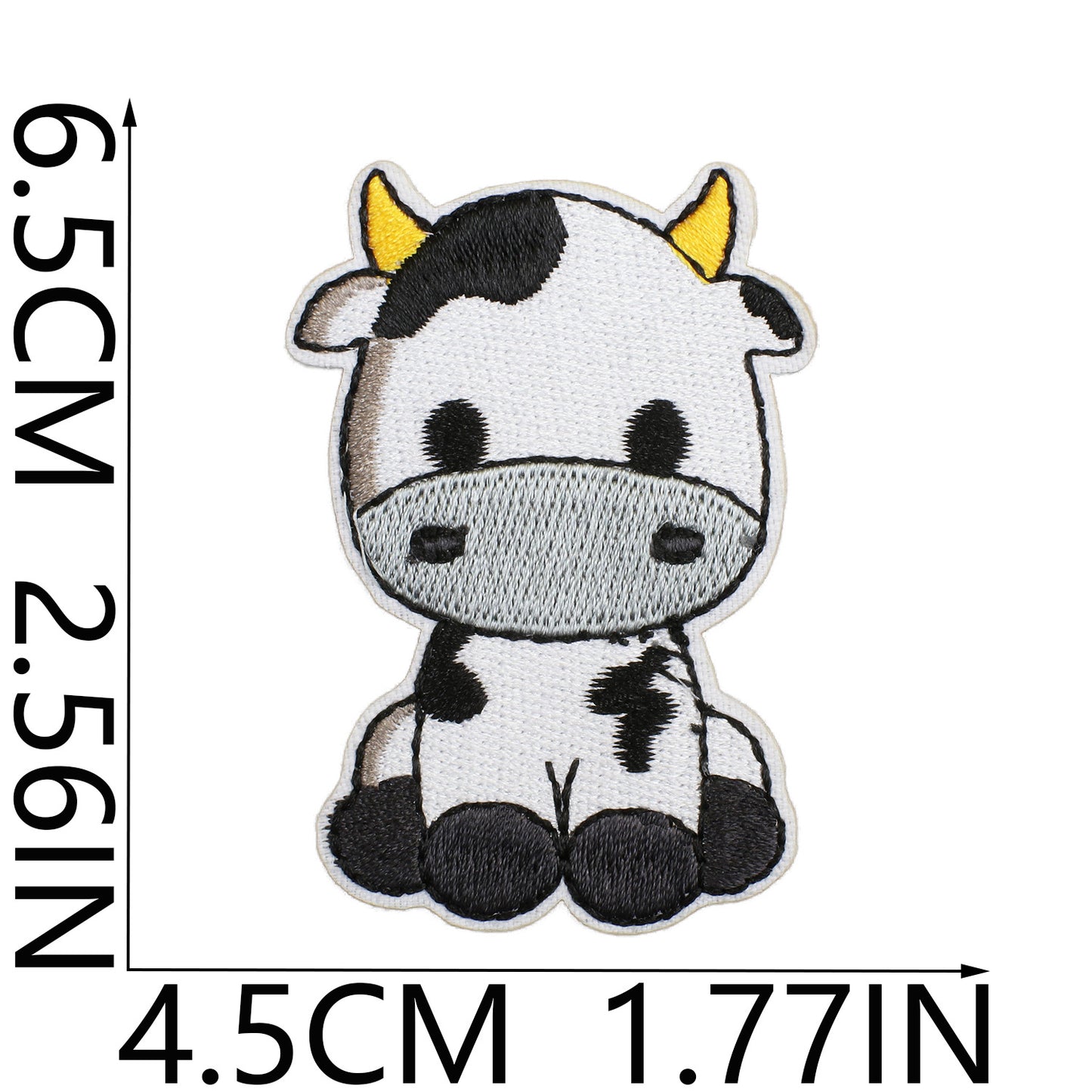 Iron-on Cute Cartoon Cow Embroidered Patch