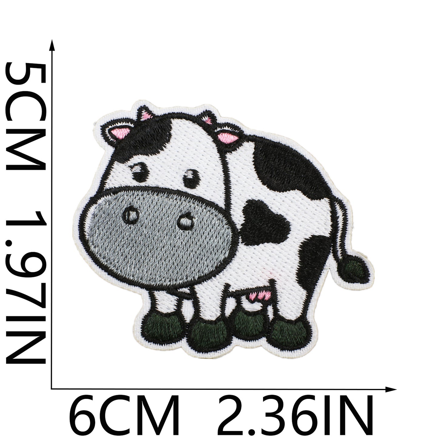 Iron-on Cute Cartoon Cow Embroidered Patch