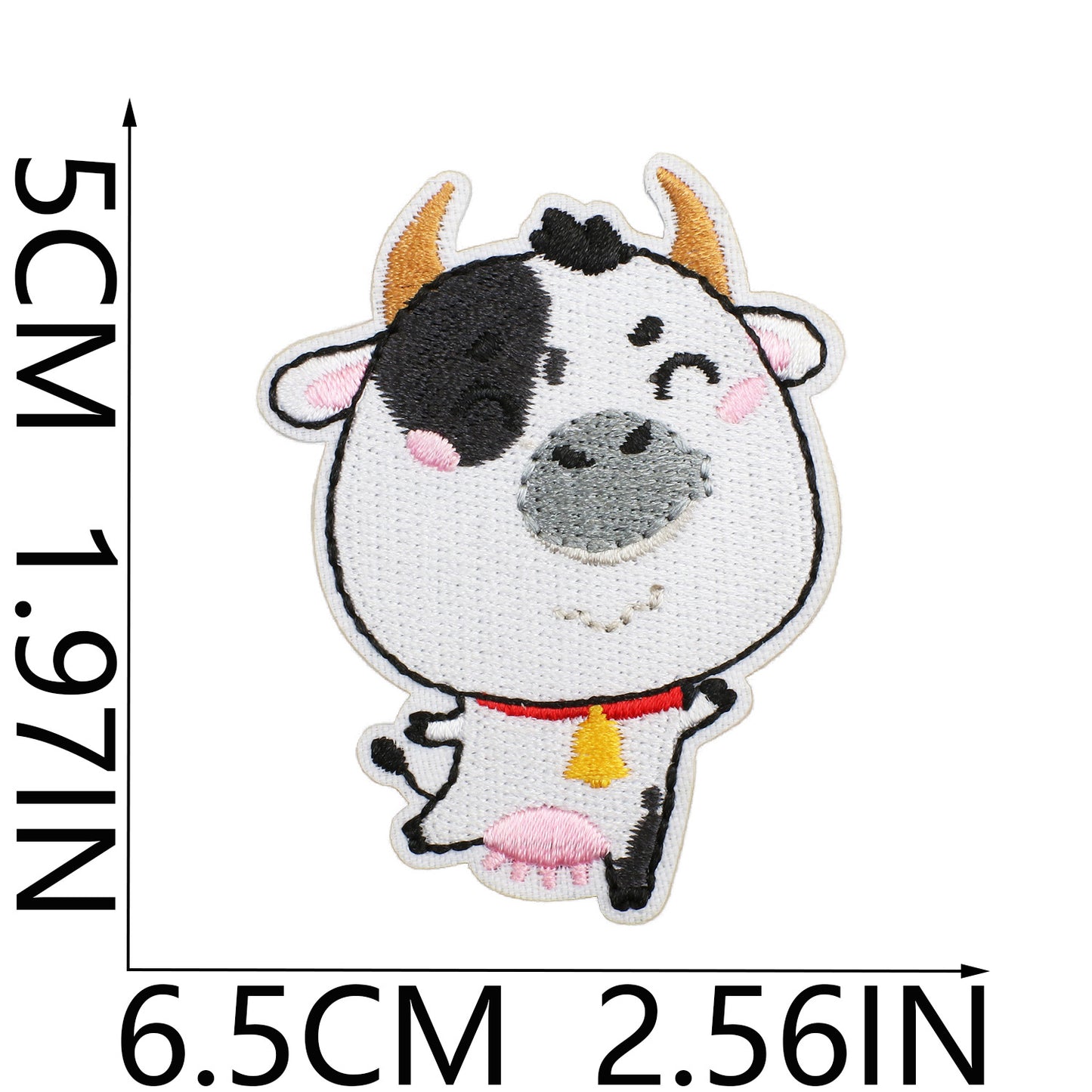 Iron-on Cute Cartoon Cow Embroidered Patch