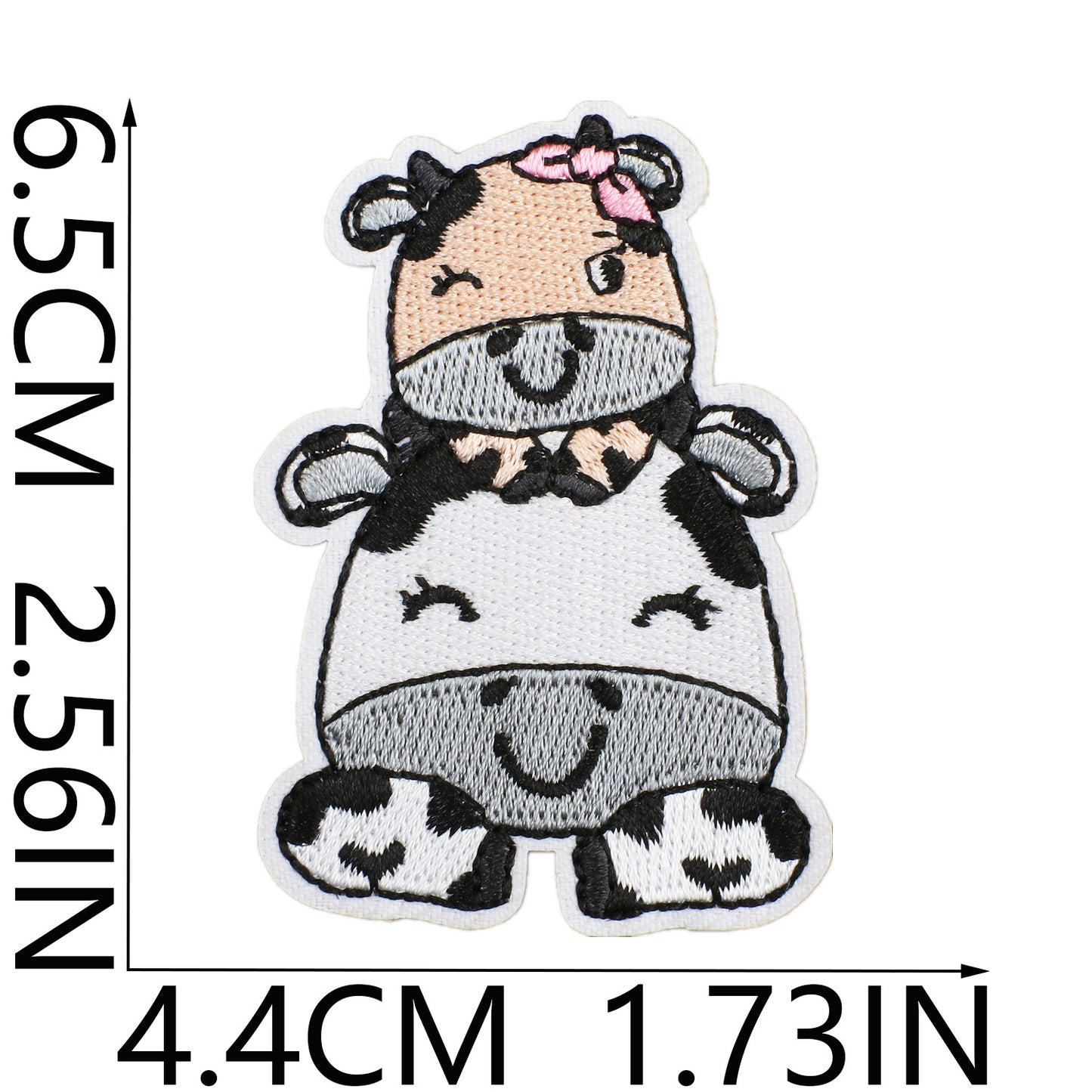 Iron-on Cute Cartoon Cow Embroidered Patch