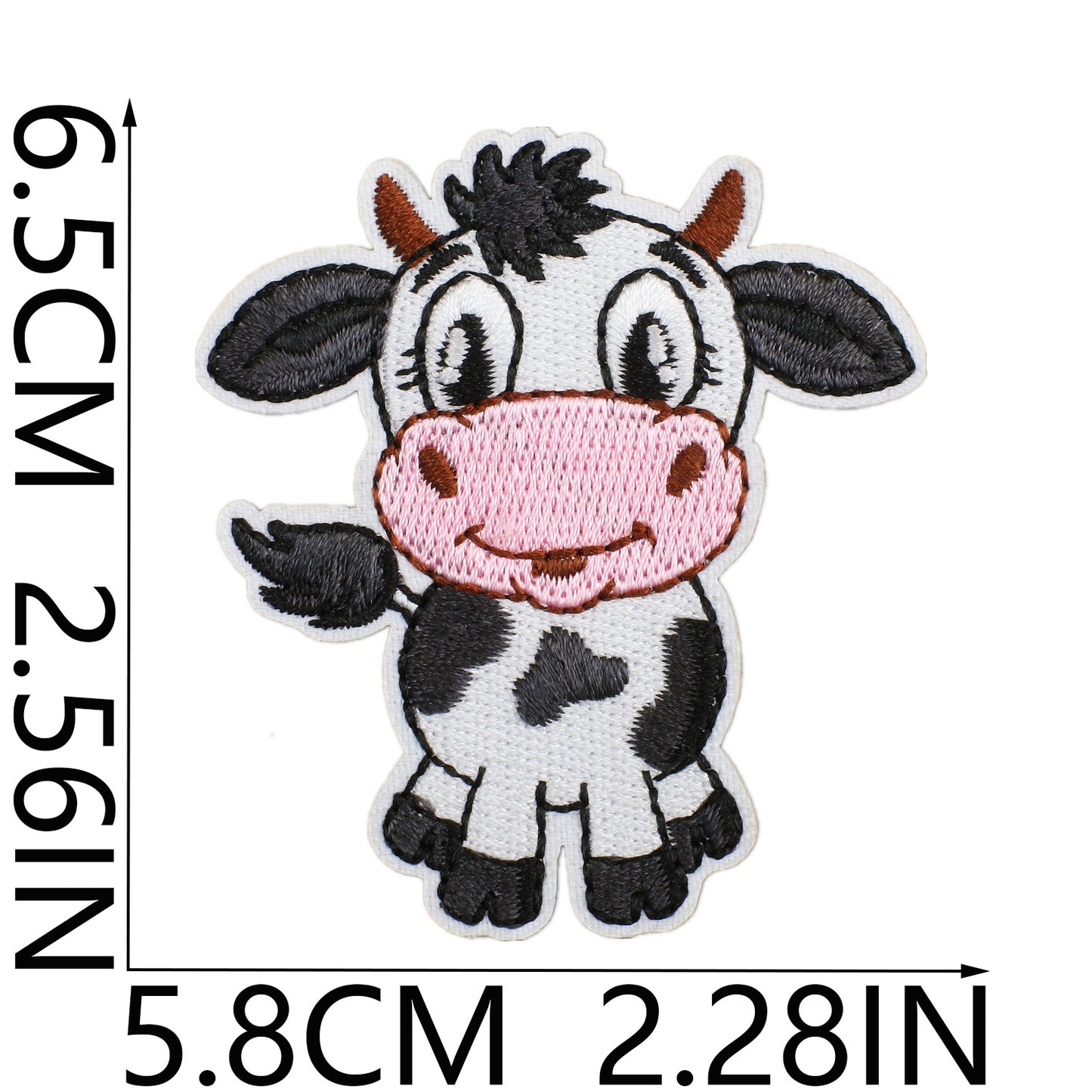 Iron-on Cute Cartoon Cow Embroidered Patch