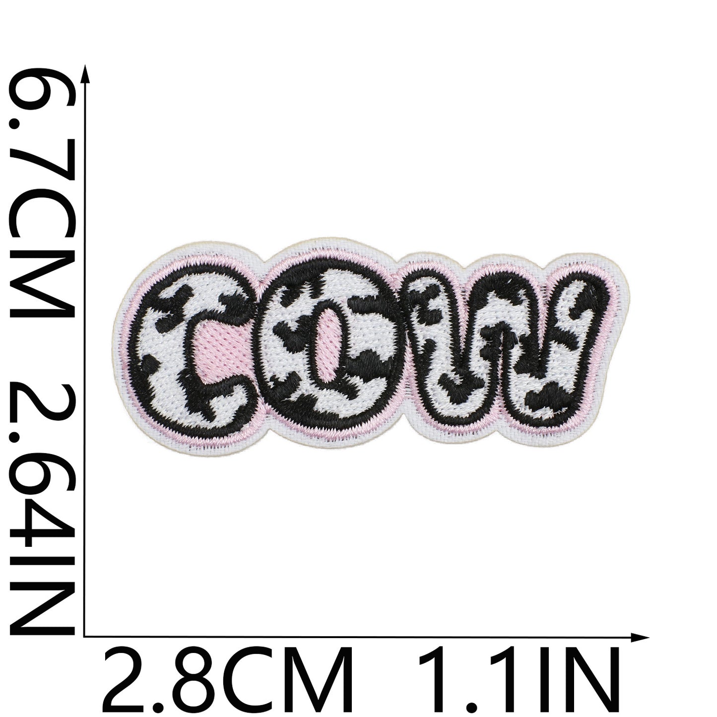 Iron-on Cute Cartoon Cow Embroidered Patch