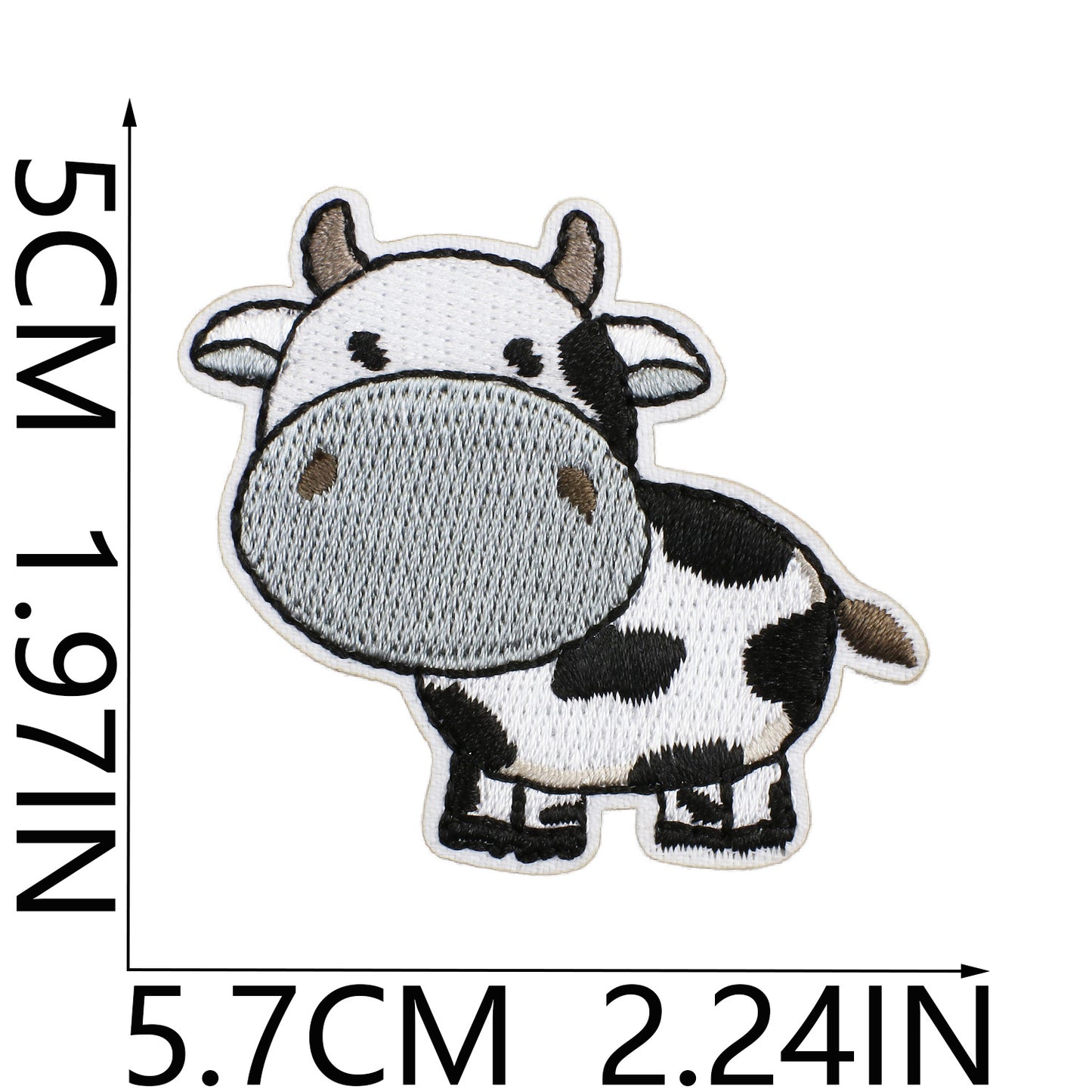 Iron-on Cute Cartoon Cow Embroidered Patch