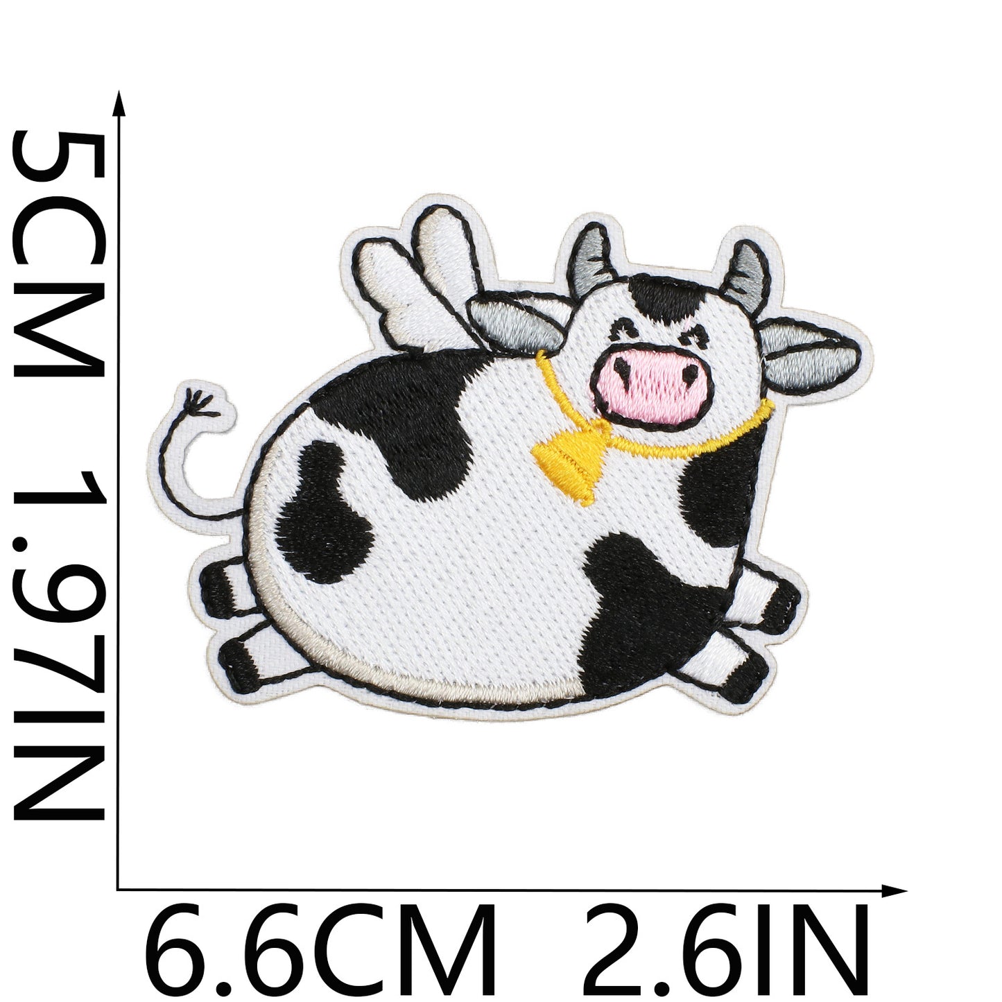 Iron-on Cute Cartoon Cow Embroidered Patch