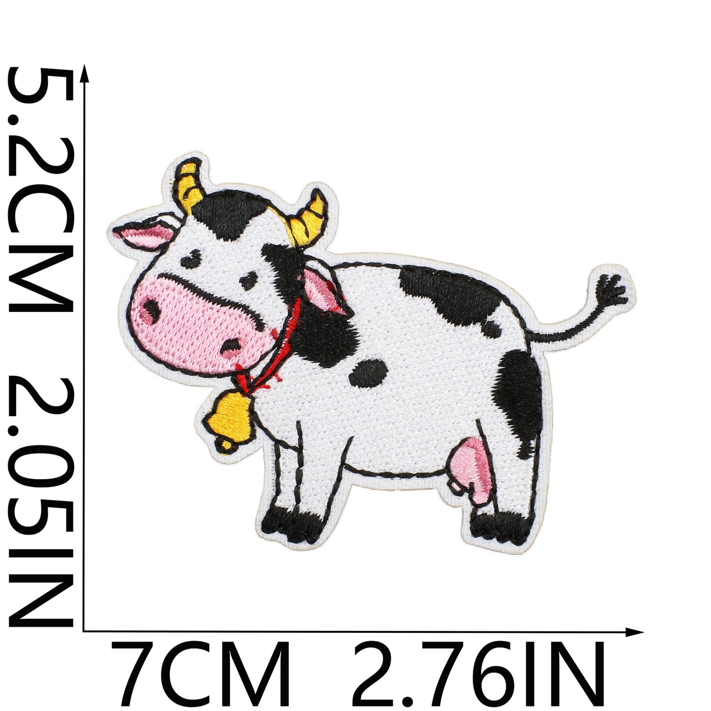 Iron-on Cute Cartoon Cow Embroidered Patch