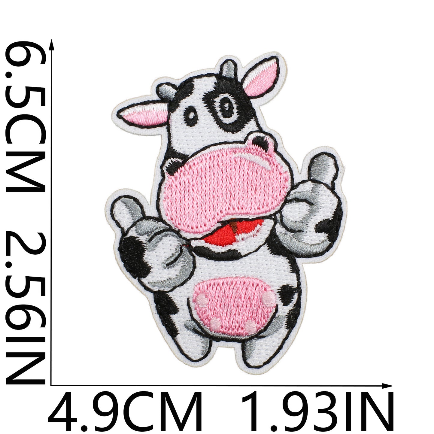 Iron-on Cute Cartoon Cow Embroidered Patch