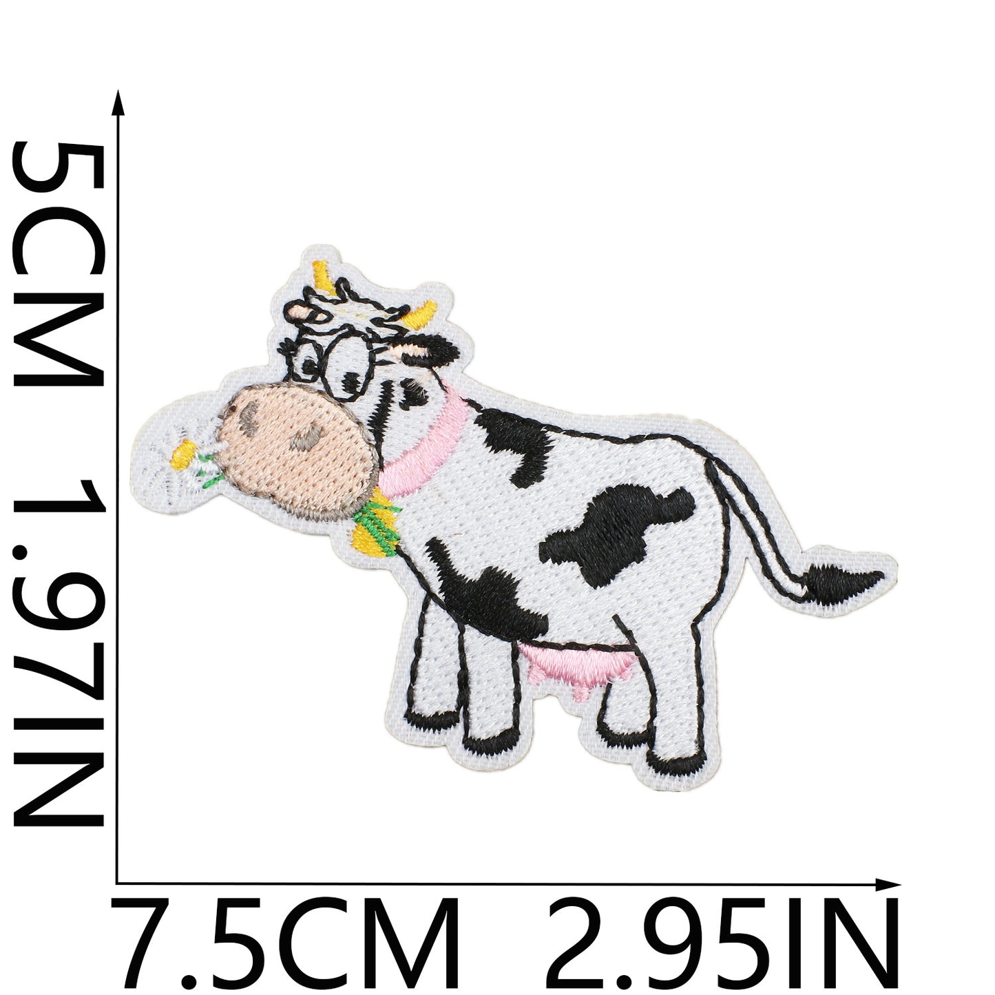 Iron-on Cute Cartoon Cow Embroidered Patch