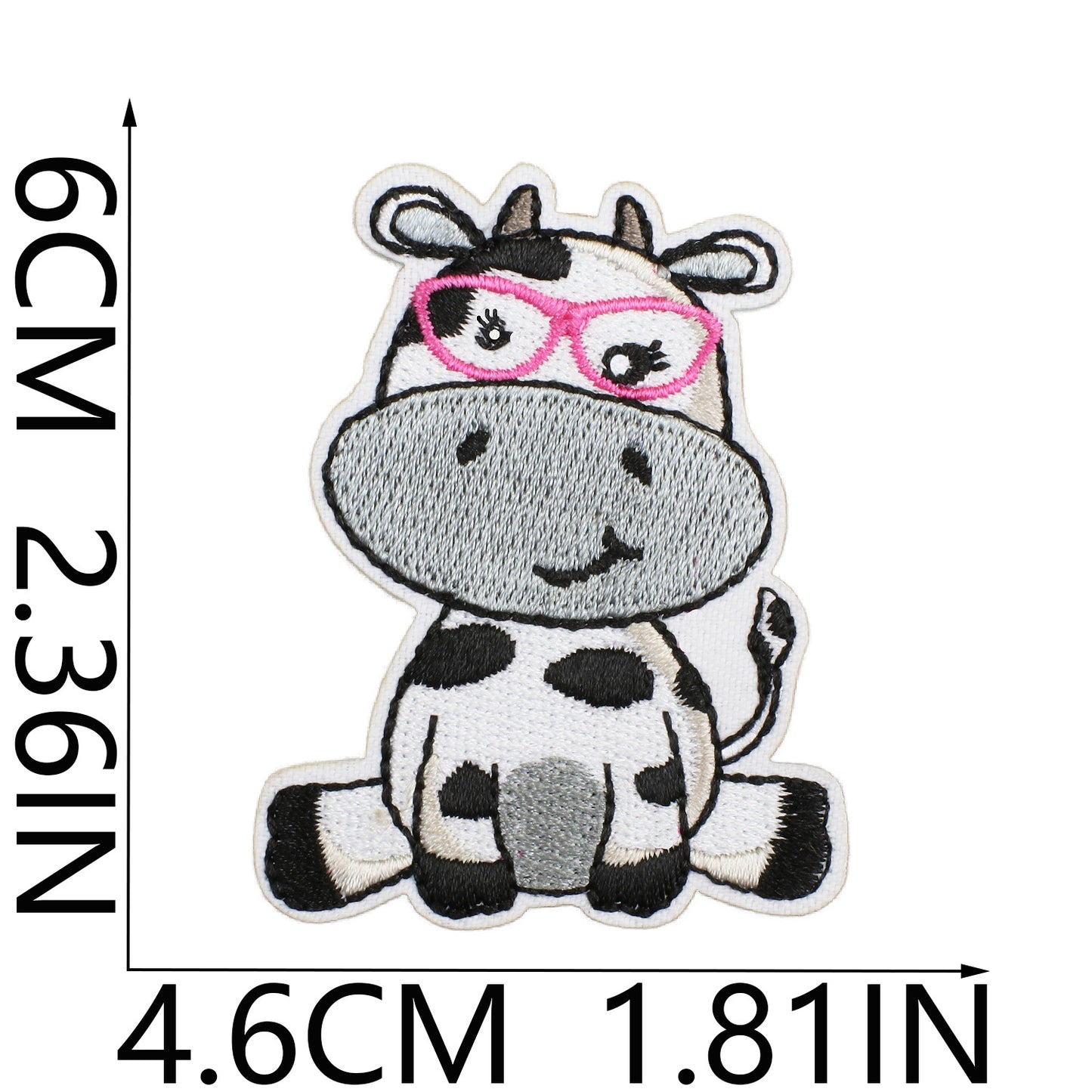 Iron-on Cute Cartoon Cow Embroidered Patch