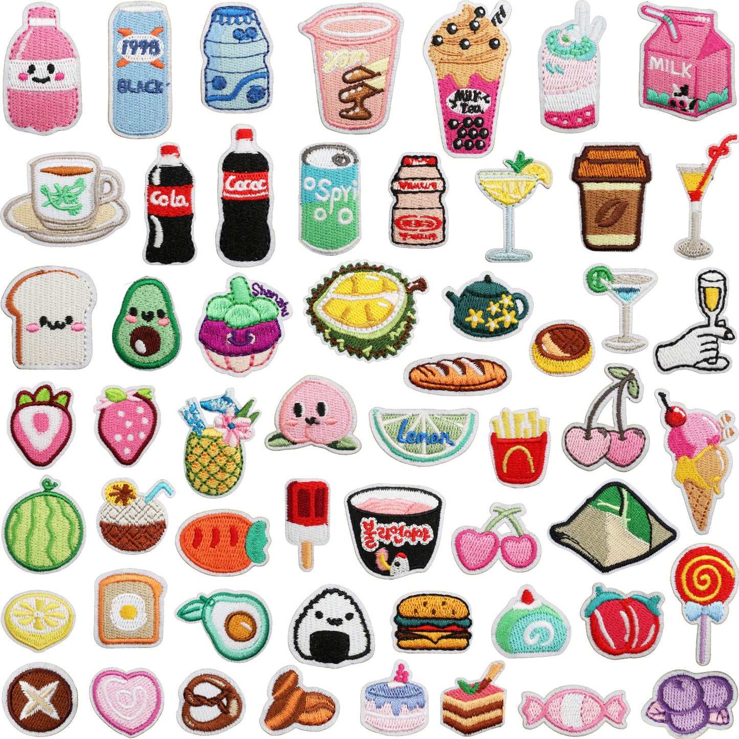 Iron-on Cute Mini Food Embroidered Patch