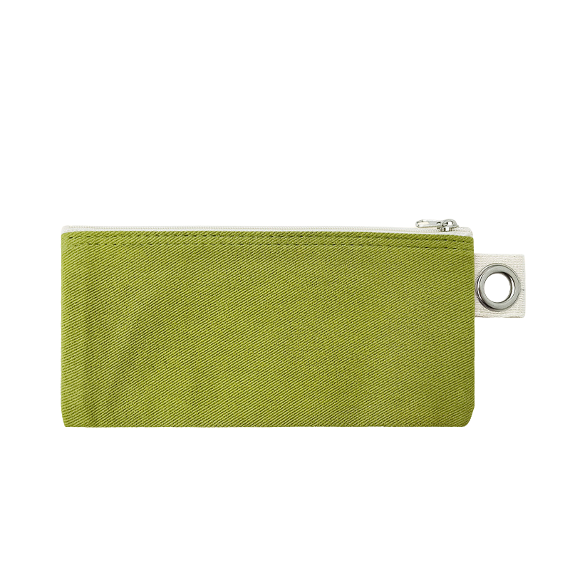 19.5*8.5cm-Cotton Canvas Zipper Pouch with Grommet