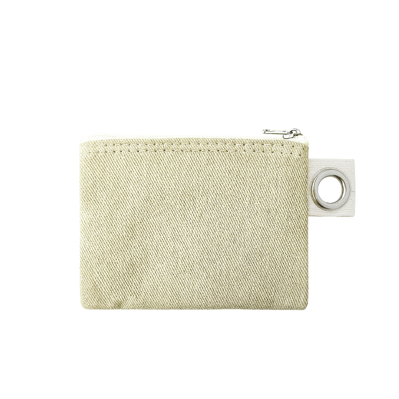 10.5*8cm-Cotton Canvas Zipper Pouch with Grommet