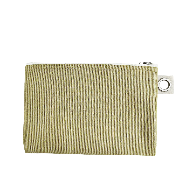 19*12.5cm-Cotton Canvas Zipper Pouch with Grommet