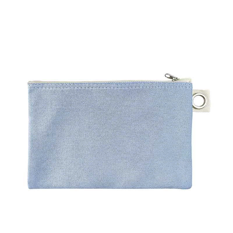 19*12.5cm-Cotton Canvas Zipper Pouch with Grommet