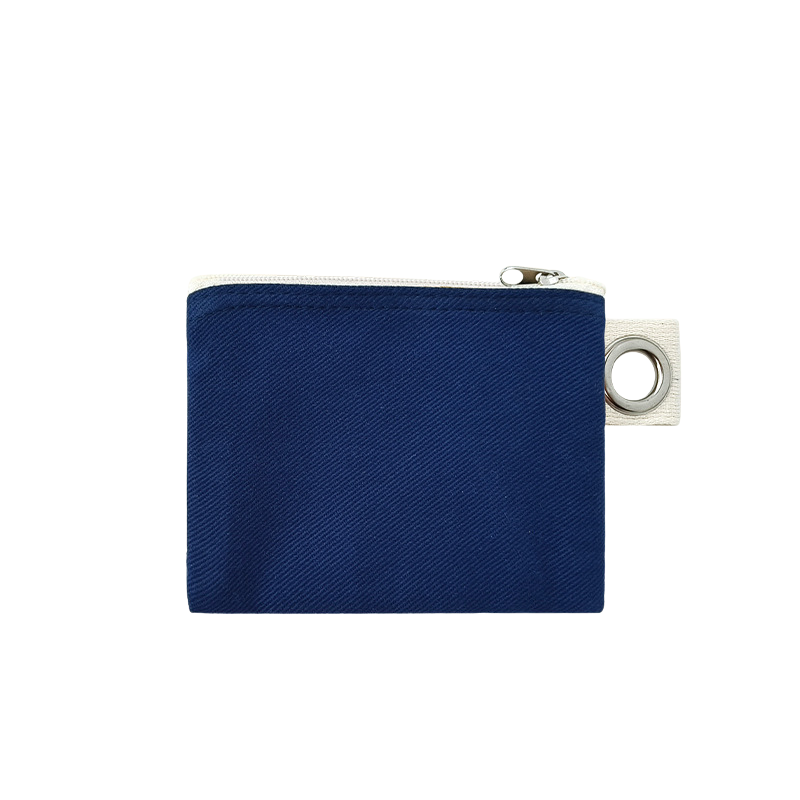 10.5*8cm-Cotton Canvas Zipper Pouch with Grommet