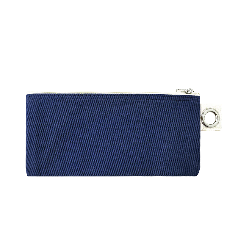 19.5*8.5cm-Cotton Canvas Zipper Pouch with Grommet