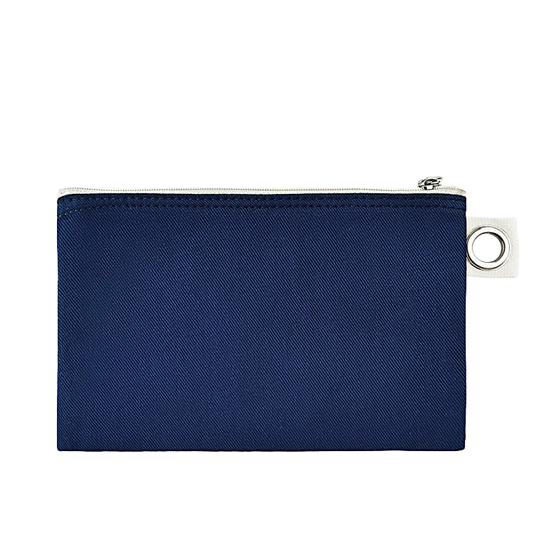 19*12.5cm-Cotton Canvas Zipper Pouch with Grommet
