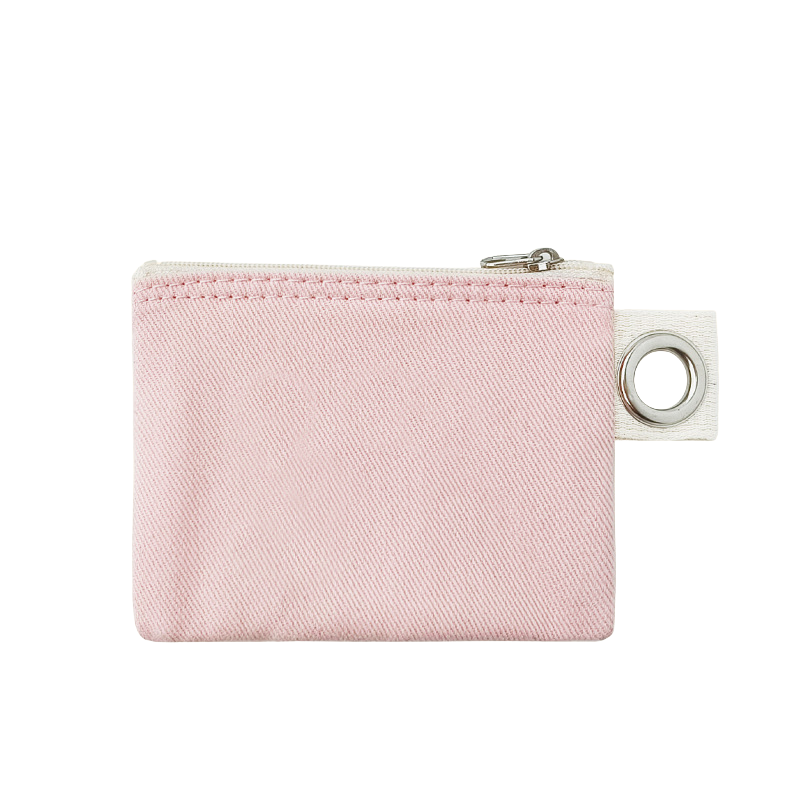 10.5*8cm-Cotton Canvas Zipper Pouch with Grommet