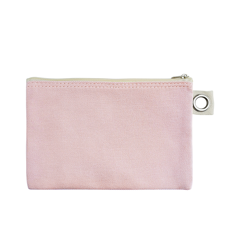 19*12.5cm-Cotton Canvas Zipper Pouch with Grommet