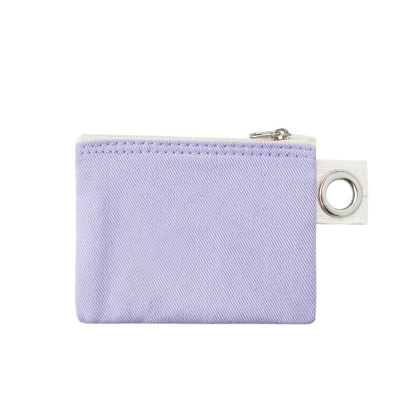 10.5*8cm-Cotton Canvas Zipper Pouch with Grommet