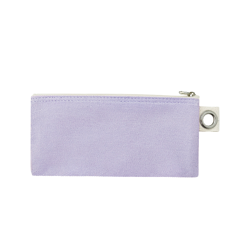 19.5*8.5cm-Cotton Canvas Zipper Pouch with Grommet