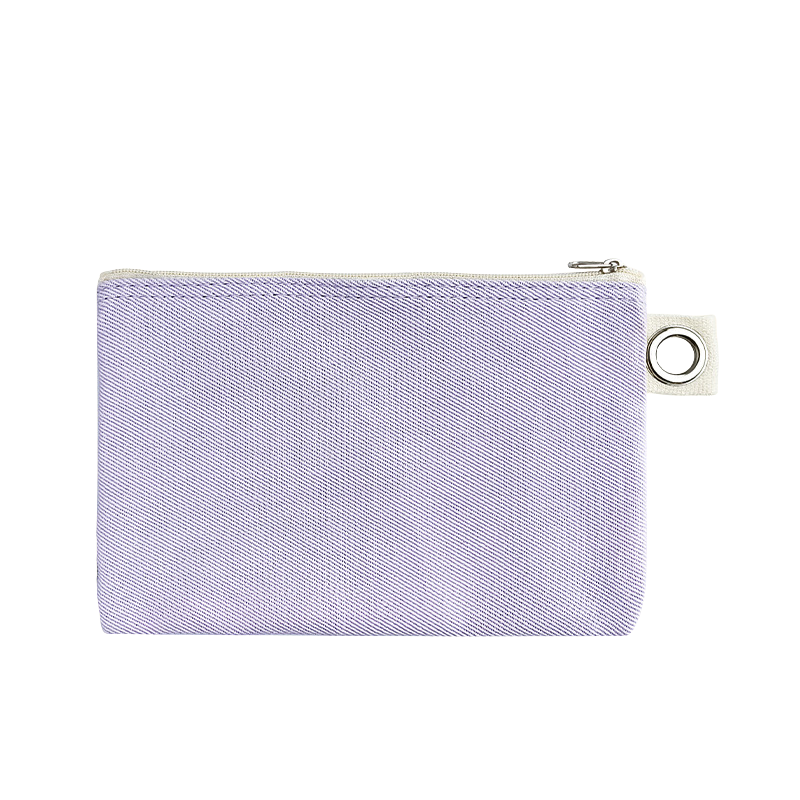 19*12.5cm-Cotton Canvas Zipper Pouch with Grommet