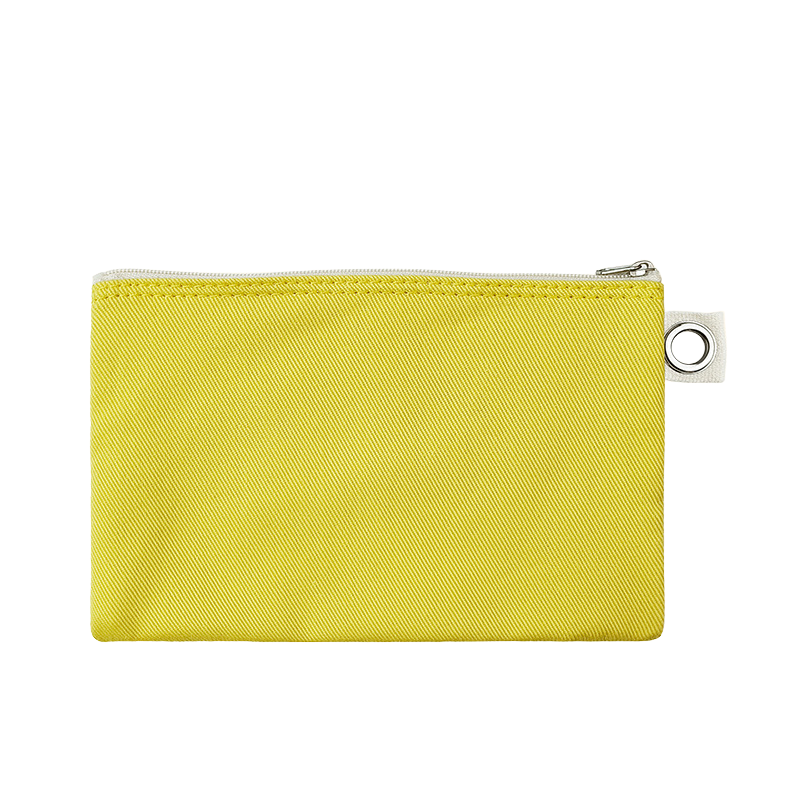 19*12.5cm-Cotton Canvas Zipper Pouch with Grommet
