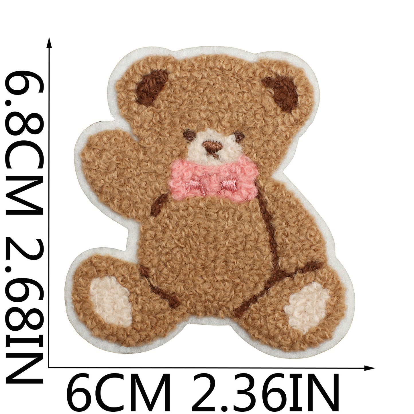 16pcs Iron-On Chenille Patch Set | Cute Teddy Bear, Panda and Lion Designs