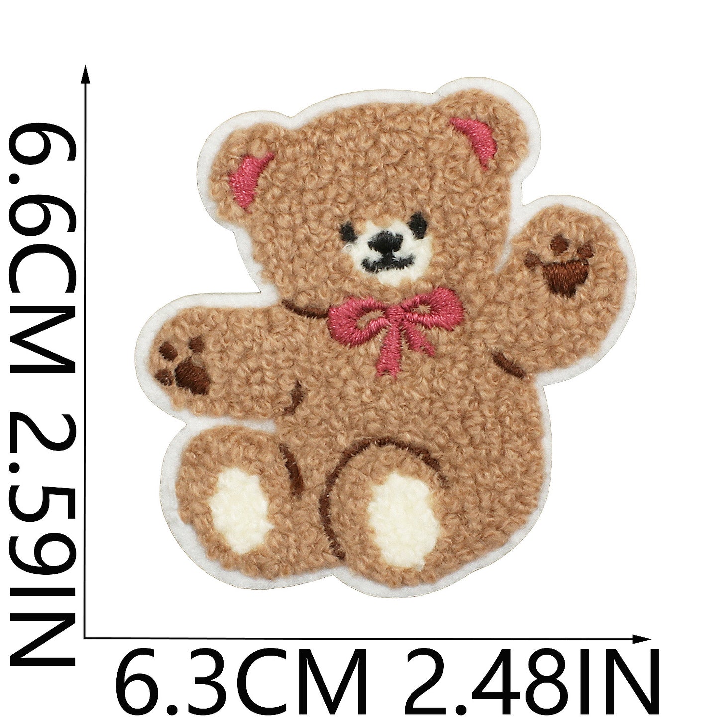 16pcs Iron-On Chenille Patch Set | Cute Teddy Bear Designs with Hats, Scarves, Bows & Seasonal Outfits