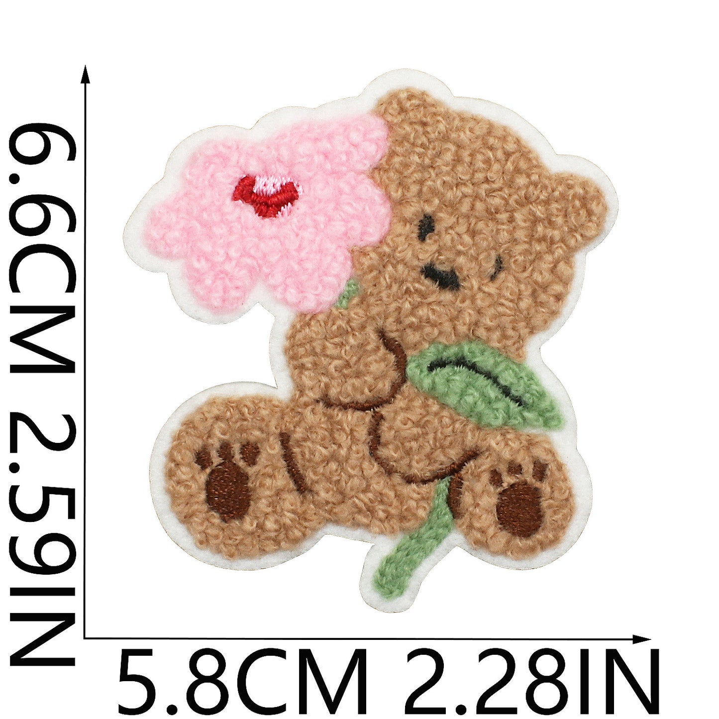 16pcs Iron-On Chenille Patch Set | Cute Teddy Bear Designs with Hats, Scarves, Bows & Seasonal Outfits