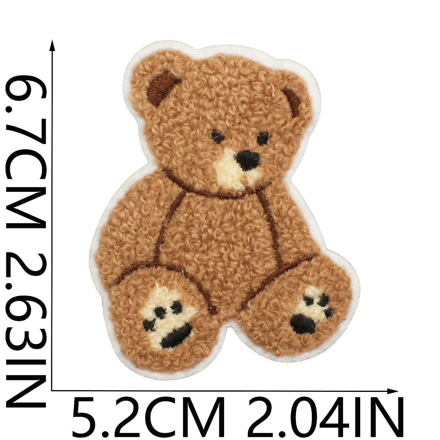 16pcs Iron-On Chenille Patch Set | Cute Teddy Bear Designs with Hats, Scarves, Bows & Seasonal Outfits