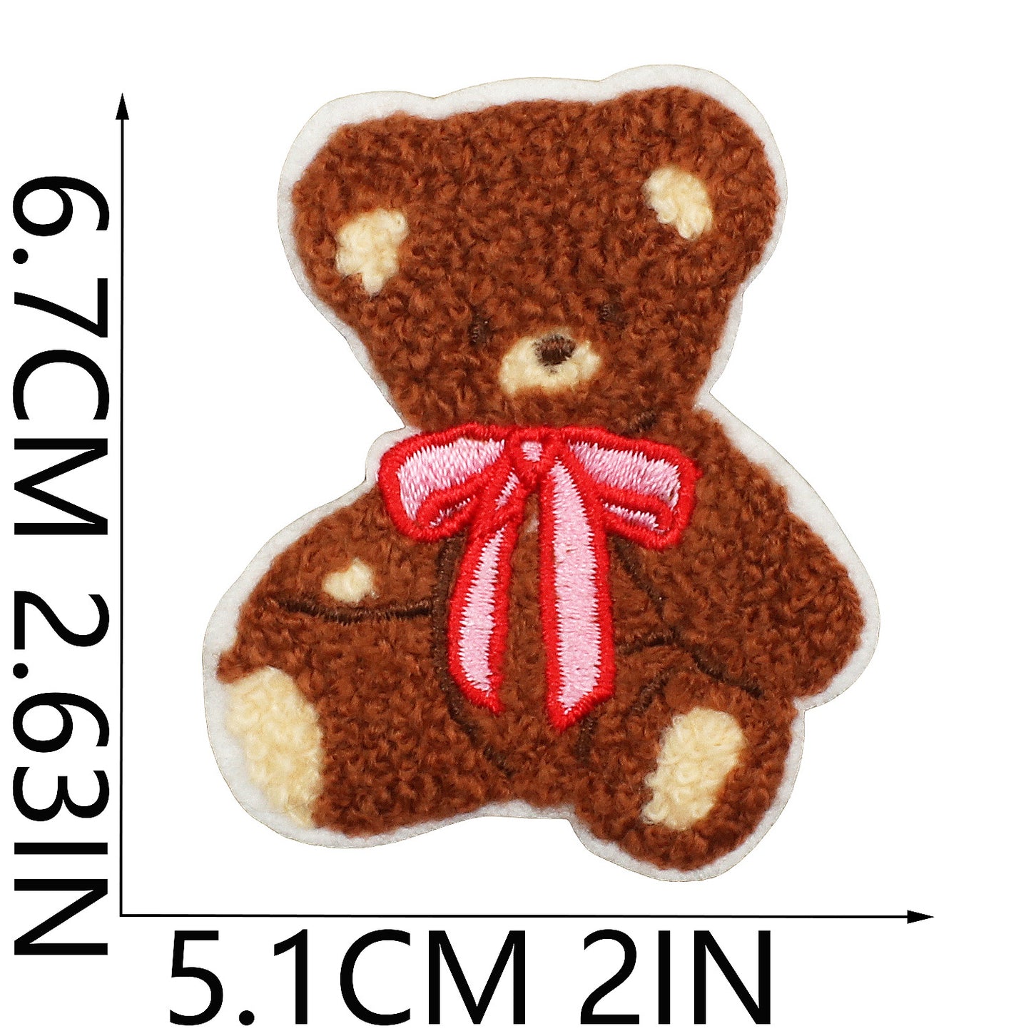 16pcs Iron-On Chenille Patch Set | Cute Teddy Bear Designs with Hats, Scarves, Bows & Seasonal Outfits