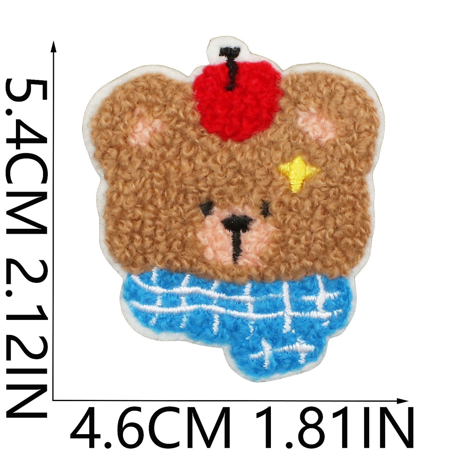 16pcs Iron-On Chenille Patch Set | Cute Teddy Bear Designs with Hats, Scarves, Bows & Seasonal Outfits
