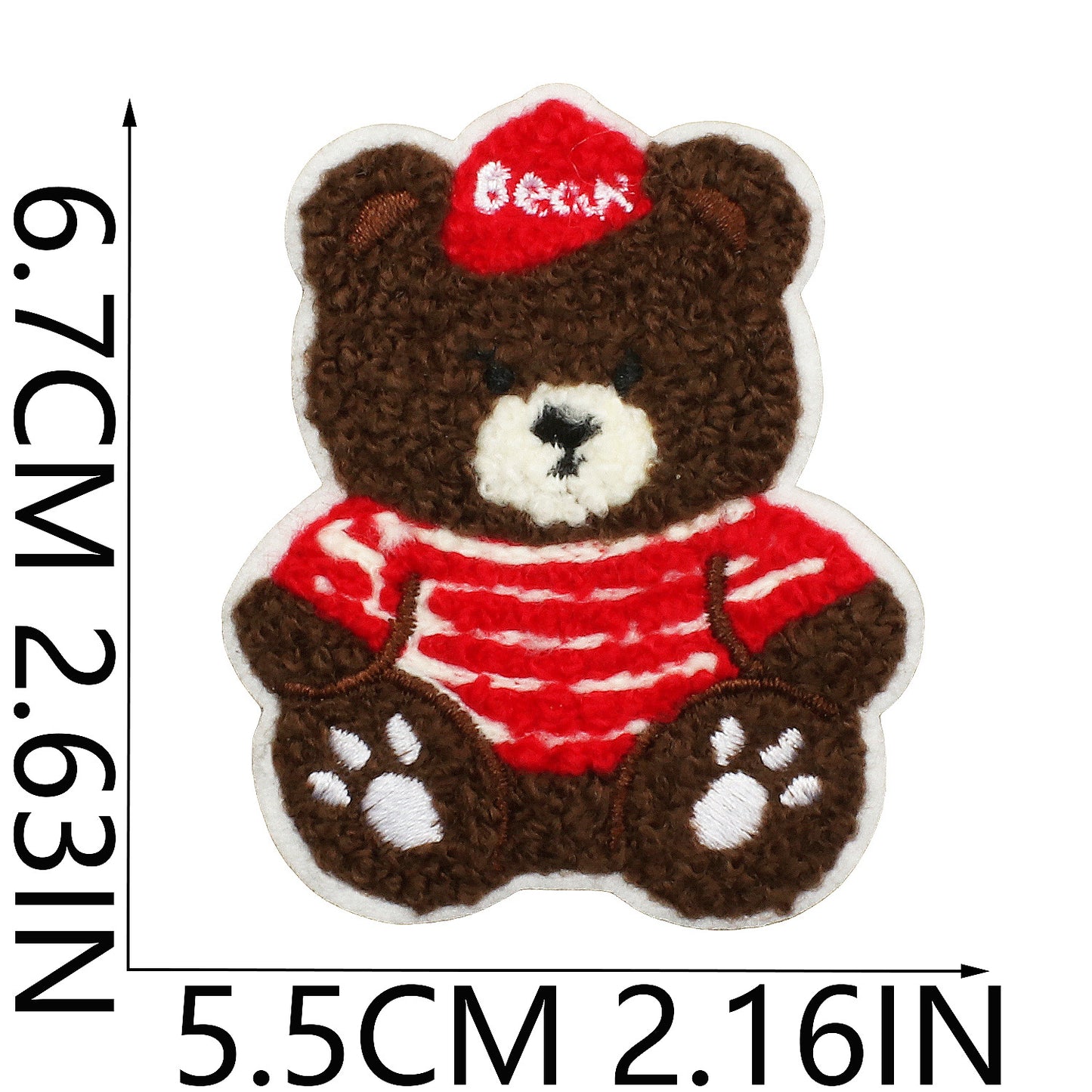 16pcs Iron-On Chenille Patch Set | Cute Teddy Bear Designs with Hats, Scarves, Bows & Seasonal Outfits