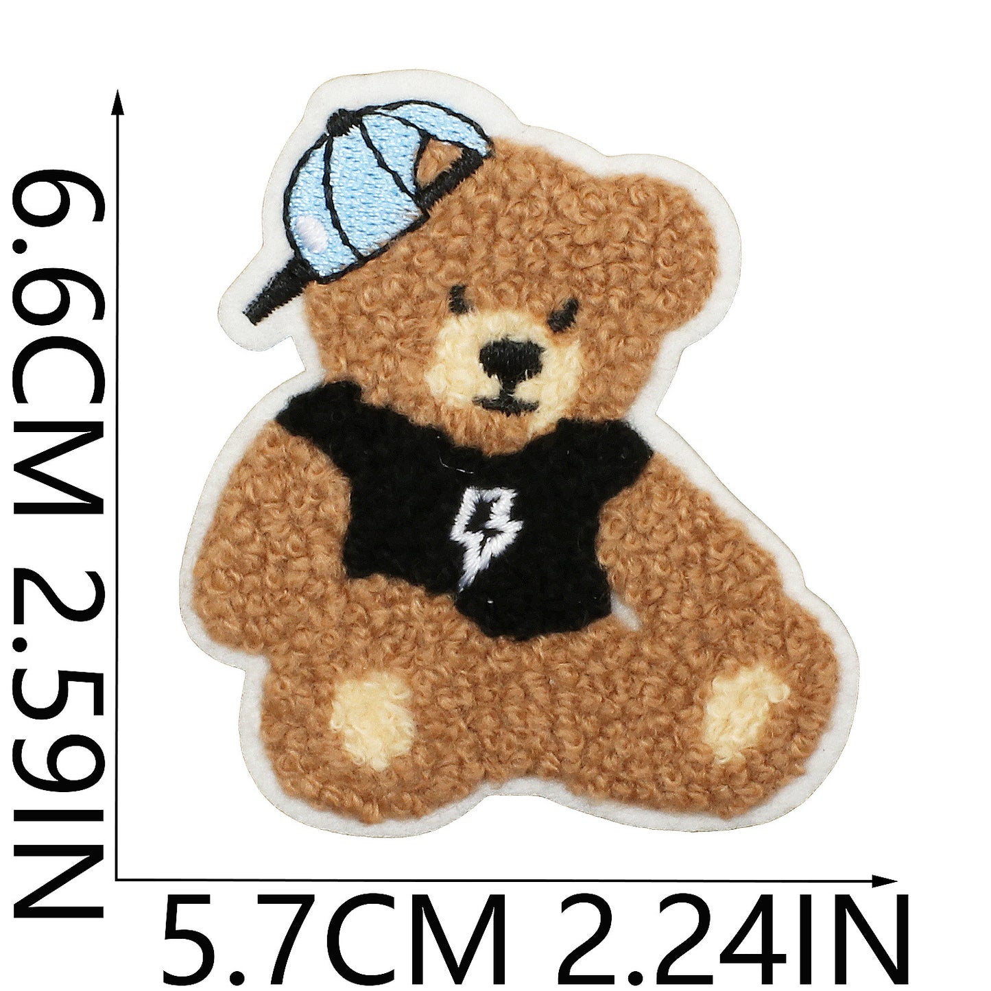16pcs Iron-On Chenille Patch Set | Cute Teddy Bear Designs with Hats, Scarves, Bows & Seasonal Outfits