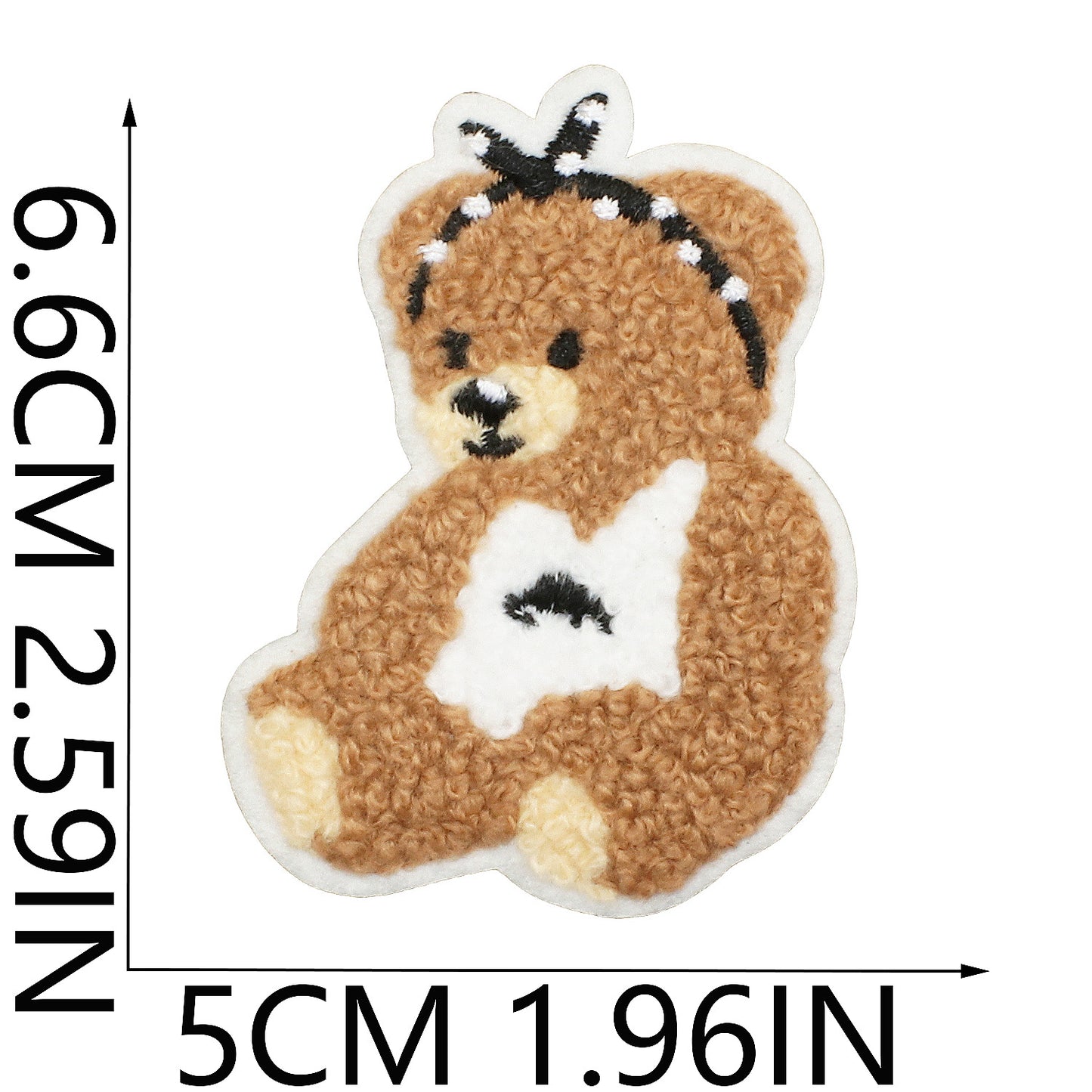 16pcs Iron-On Chenille Patch Set | Cute Teddy Bear Designs with Hats, Scarves, Bows & Seasonal Outfits